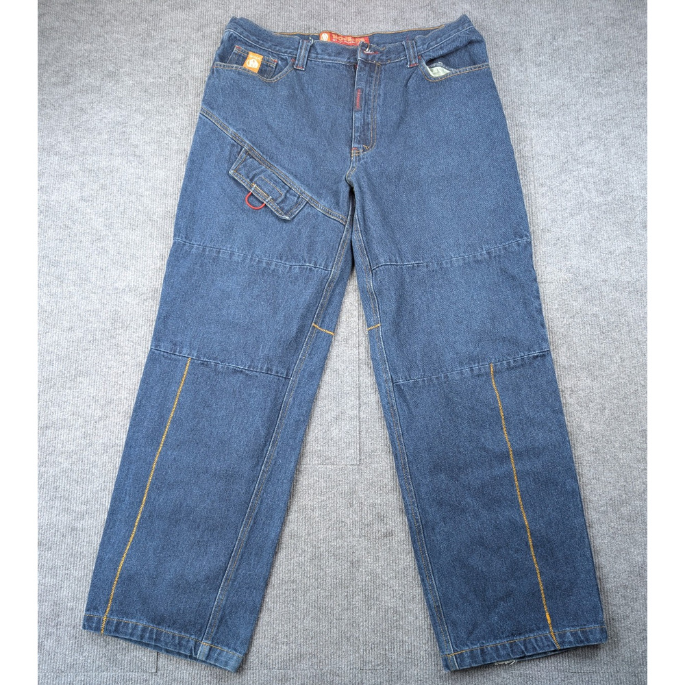 Mo Jeans Maurice Malone Mens 38 Y2K Baggy Embroidered Cargo Skater Grunge Street